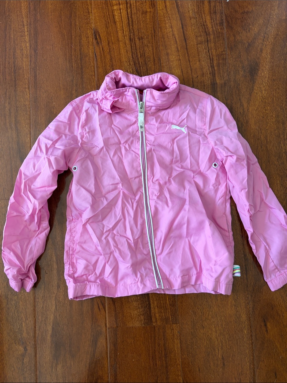Puma Pink Full-Zip Windbreaker Jacket